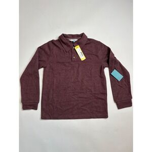 Market & Spruce Kids Girl Burgundy The Ribbed Long Sleeve Classic Polo Size M